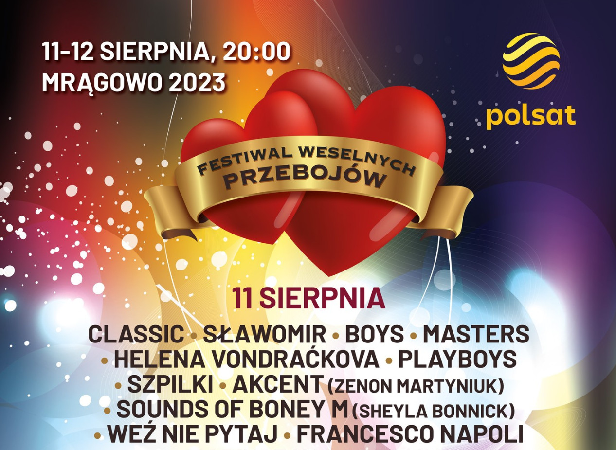 Festiwal Weselnych Przebojów 2023 - największa impreza disco polo w tym roku! Na żywo w Polsacie!