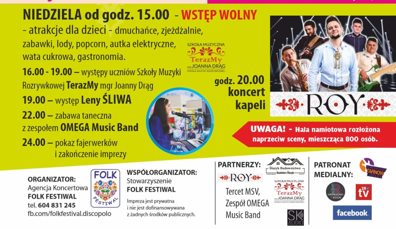 Folk Festiwal 2024 Nadchodzi już 4 i 5 maja! ZAgrają Baciary i Kapela Roy!